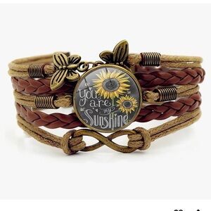 Brown Sunflower Bracelet for women
